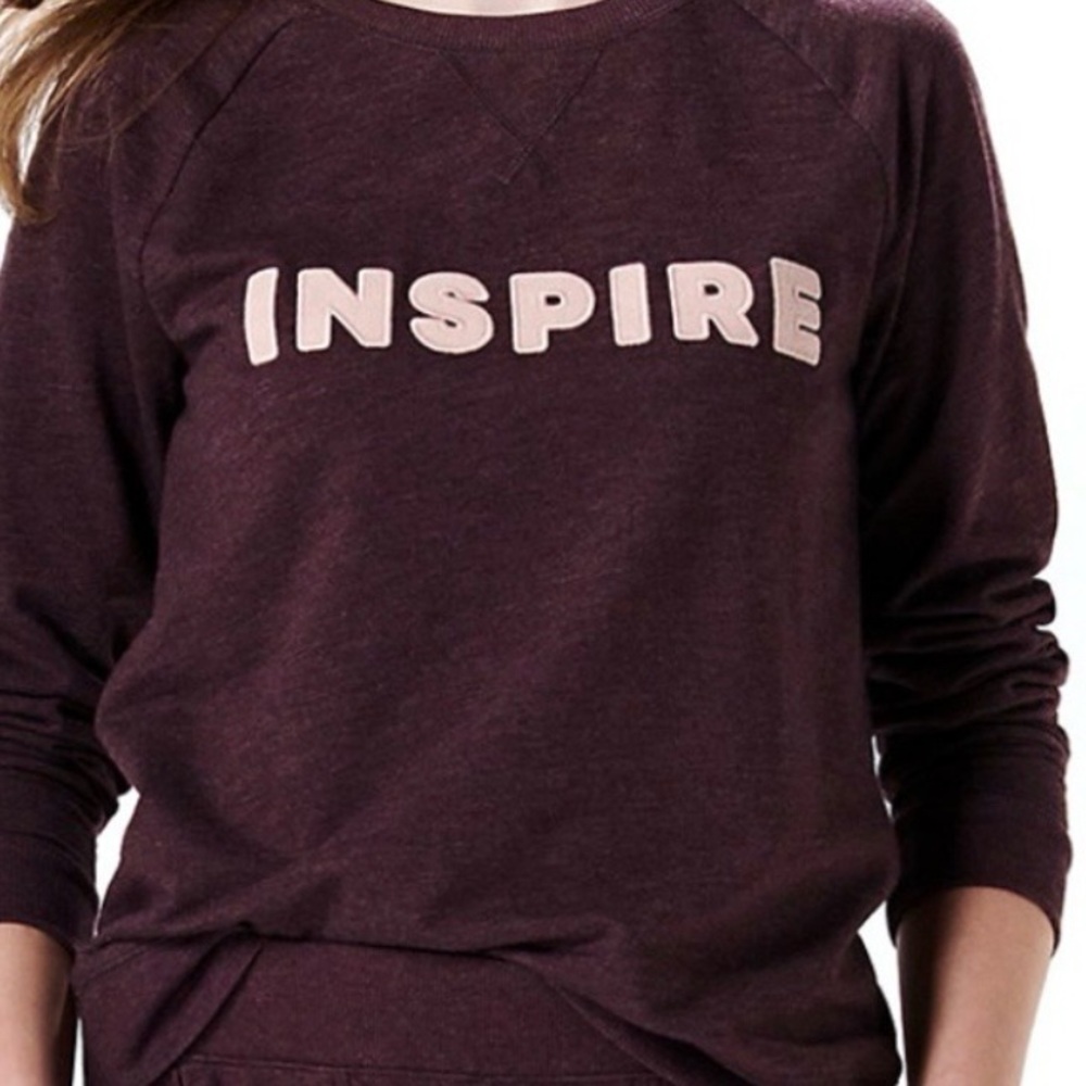 Like New! Sonoma INSPIRE french terry sweatshirt long-sleeved top. Plum. Sz L